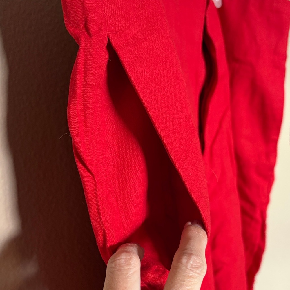 Gap Red Wide-Leg Women’s Pants petite - Picture 4 of 7